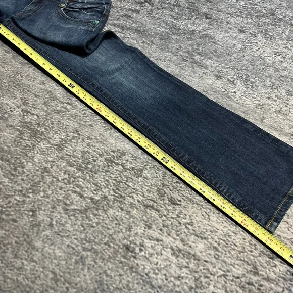 Seven7 Jeans Womens 30x34 Blue Low Rise Bootcut Flare Western Hippie Y2K - Picture 13 of 16